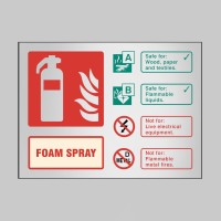 Foam Spray Fire Extinguisher Identification Sign (AFFF)