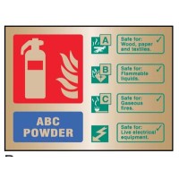 ABC Powder Fire Extinguisher Identification Sign