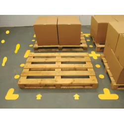 Cross - Yellow Floor Markers (Pack of 100) Cross - Yellow Floor Markers (Pack of 100)