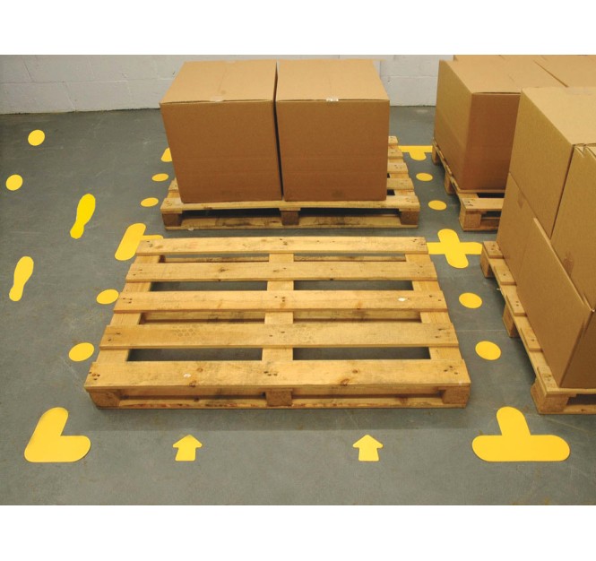 Feet - Yellow Floor Markers (Pack of 10)