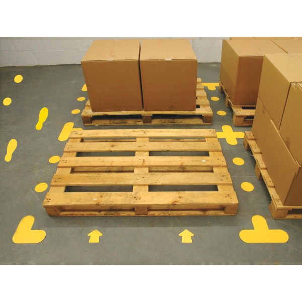 T Shape - Yellow Floor Markers (Pack of 10)