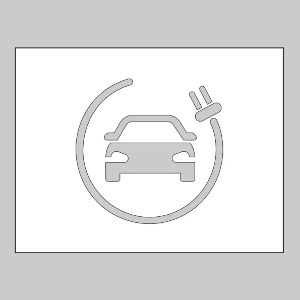 Stencil - Electric Vehicle Symbol Stencil - Electric Vehicle Symbol