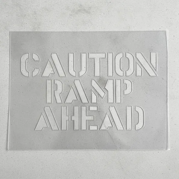 Stencil - Caution - Ramp Ahead Stencil - Caution - Ramp Ahead