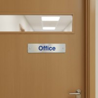 Office - Aluminium Visual Impact Sign with Stand-off Locators
