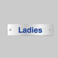 Ladies - Aluminium Visual Impact Sign with Stand-off Locators Ladies - Aluminium Visual Impact Sign with Stand-off Locators