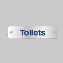 Toilets - Aluminium Visual Impact Sign with Stand-off Locators
