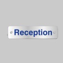 Reception - Aluminium Visual Impact Sign with Stand-off Locators