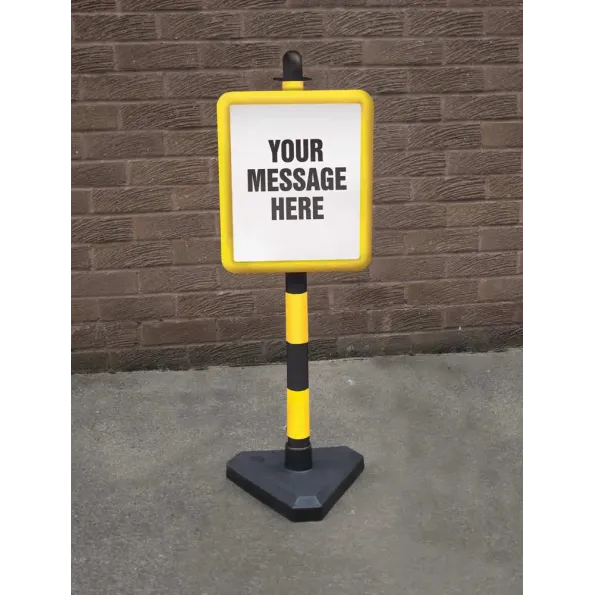 Frame & Post - Includes Custom Sign (Yellow and Black)