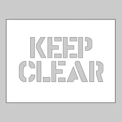 Stencil - Keep Clear Stencil - Keep Clear
