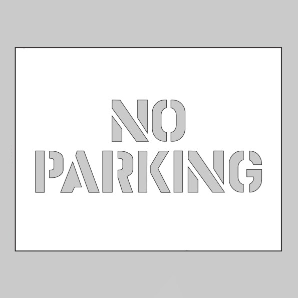 Stencil - No Parking