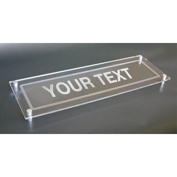 Your Message Here - Acrylic Sign with Stand-off Locators
