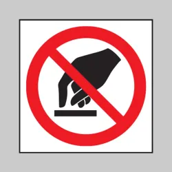 Do Not Touch Symbol (Roll of 100 Labels)