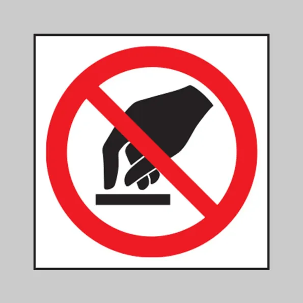 Do Not Touch Symbol (Roll of 100 Labels)