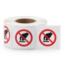 Do Not Touch Symbol (Roll of 100 Labels)