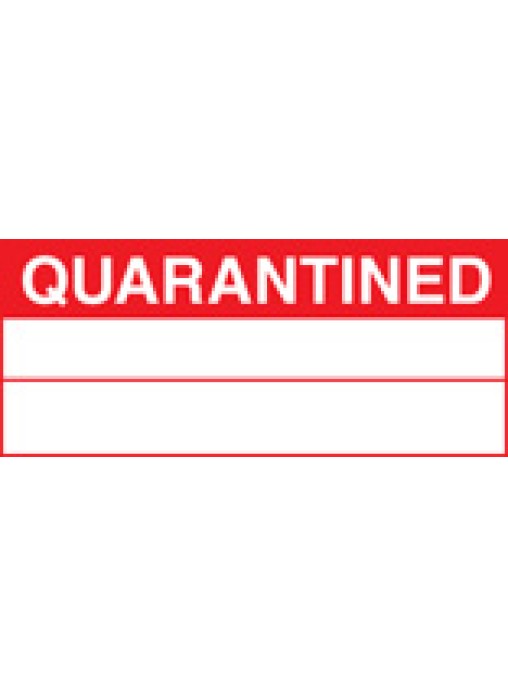 Roll of 100 Quarantined Labels 50 x 20mm
