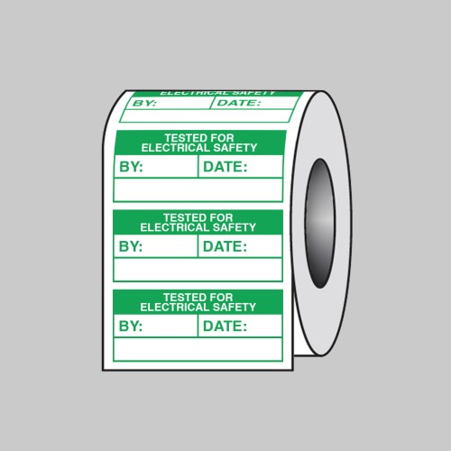 Tested for Electric (Roll of 100 Labels)