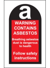 Contains Asbestos Labels (Roll of 100)