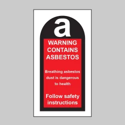 Contains Asbestos (Roll of 100 Labels)