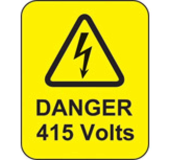 Danger - 415 Volts - Labels