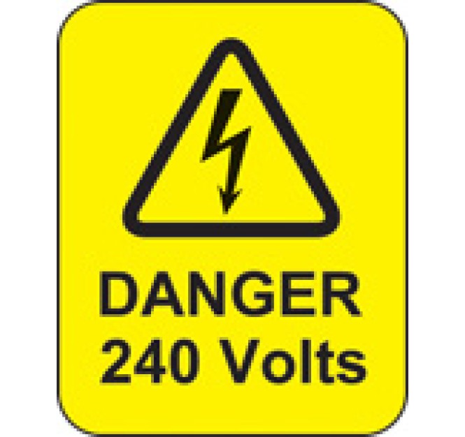 Danger - 240 Volts Labels
