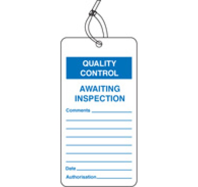 Quality Control Tag - Awaiting Inspection (Pack of 10)