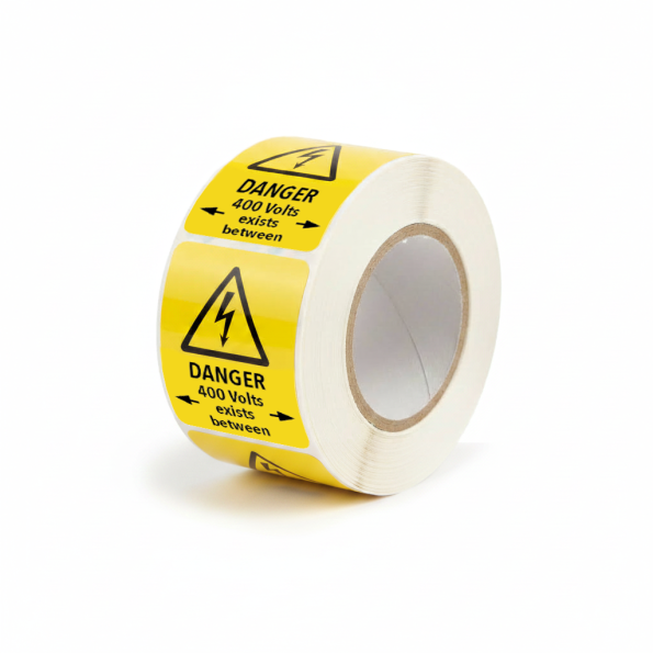 Danger - 400 Volts  Exists Between Labels