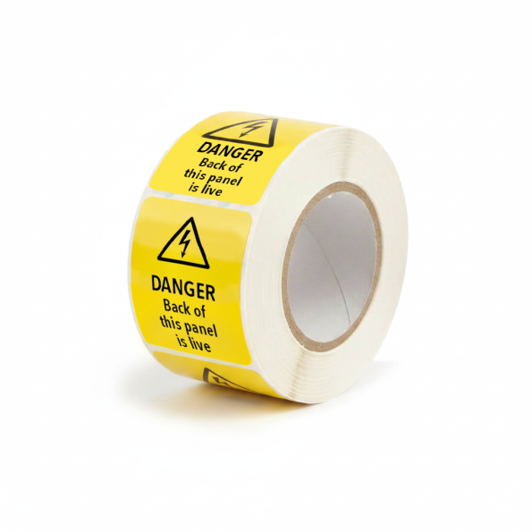 Danger - Back of this Panel Is Live Labels