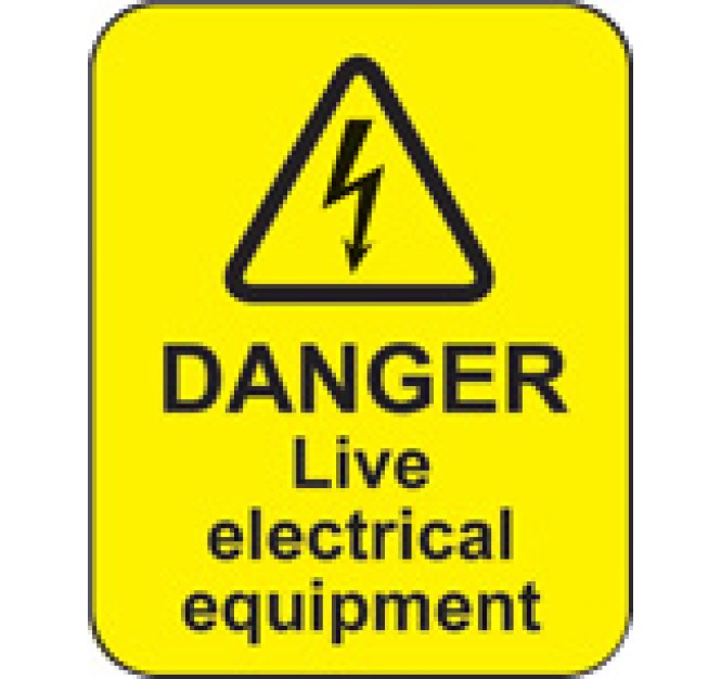 Danger - Live Electrical Equipment Labels
