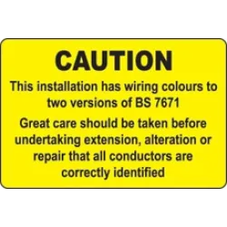 This Installation Has Wiring Colours Labels (Roll of 100)
