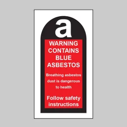 Contains Blue Asbestos (Roll of 100 Labels)
