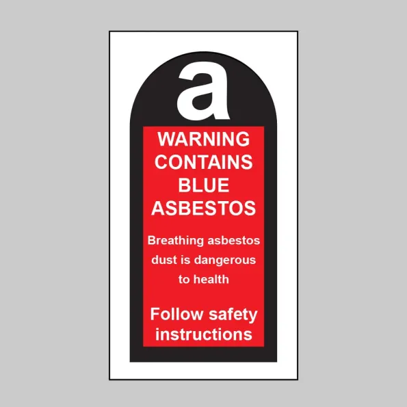 Contains Blue Asbestos (Roll of 100 Labels)
