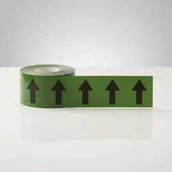 Pipeline ID Tape - Black Arrows On Green