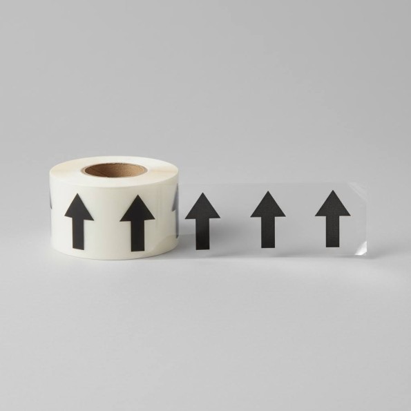 Pipeline ID Tape - Black Arrows On Clear