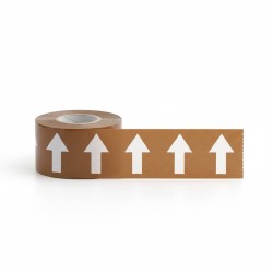White Arrows On Brown - Pipeline ID Tape