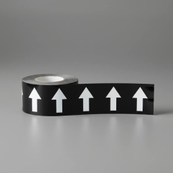 Pipeline ID Tape - White Arrows On Black Pipeline ID Tape - White Arrows On Black
