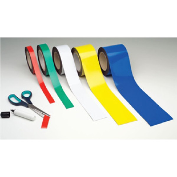 White Magnetic Easy-Wipe Strip - 20mm wide