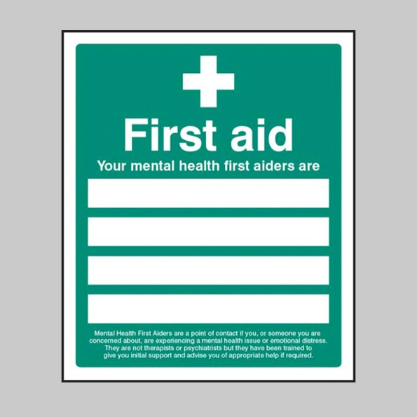 Your Mental Health First Aiders Are (Space for 4 Names)