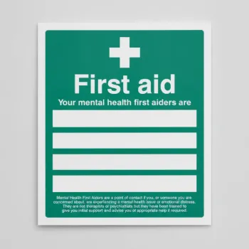 Your Mental Health First Aiders Are (Space for 4 Names)