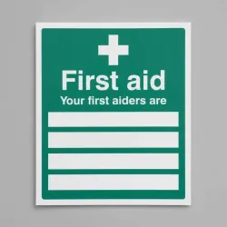 Your First Aiders Are ( Space for 4 Names) Your First Aiders Are ( Space for 4 Names)