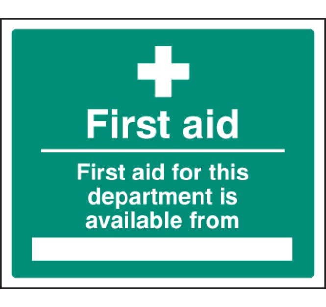 First Aid for Department Available From
