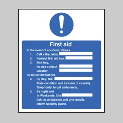 First Aid in the Event of Accident / Illness First Aid in the Event of Accident / Illness