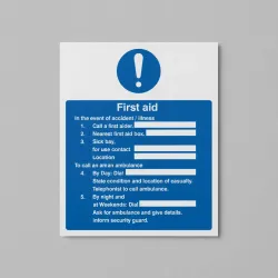 First Aid in the Event of Accident / Illness First Aid in the Event of Accident / Illness