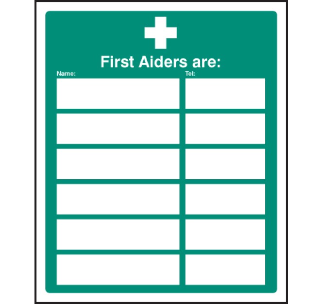 First Aiders Are (Space for 6)