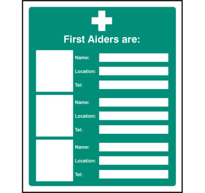 First Aiders Are (Space for 3)
