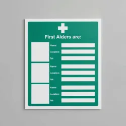 First Aiders Are (Space for 3 Photos - Names - Location - Telephone) First Aiders Are (Space for 3 Photos - Names - Location - Telephone)