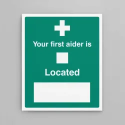 Your First Aider Is (Space) Located (Space) Your First Aider Is (Space) Located (Space)