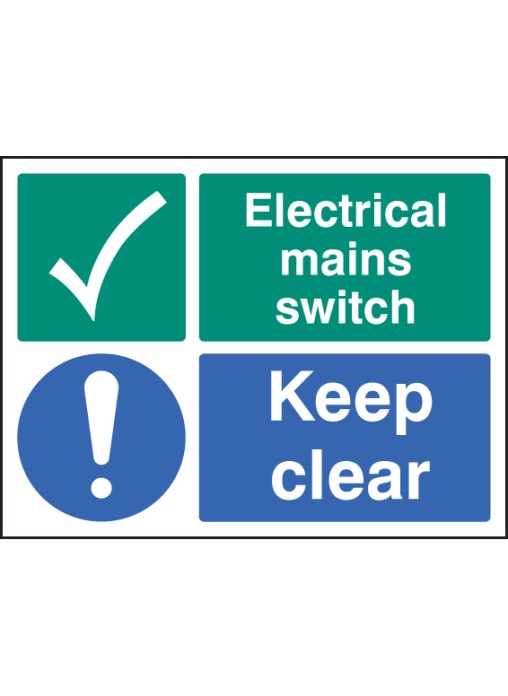 Electrical Mains Switch Keep Clear