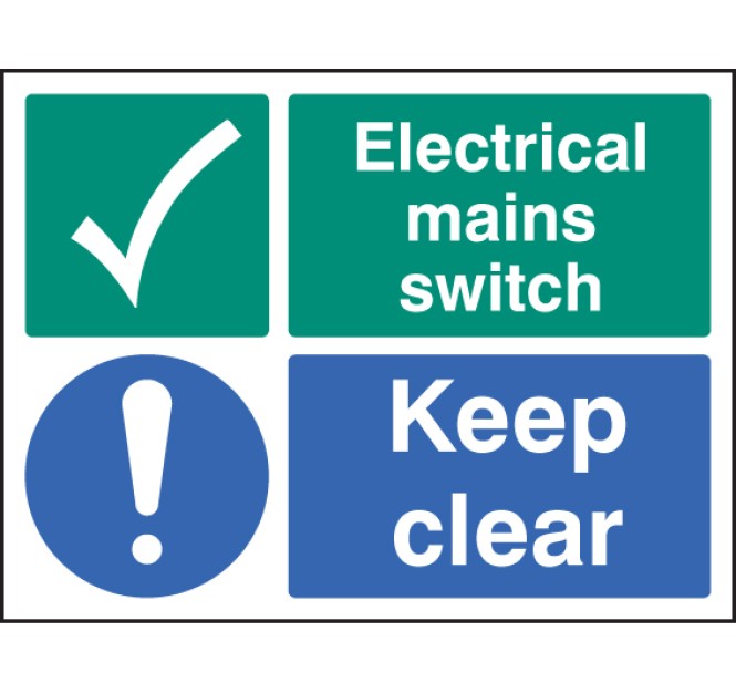 Electrical Mains Switch - Keep Clear