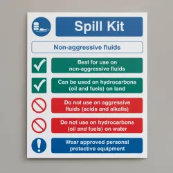 Spill Kit - Non-Aggressive Fluids - Multi-Message Spill Kit - Non-Aggressive Fluids - Multi-Message