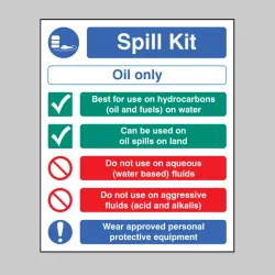 Spill Kit - Oil Type Only - Multi-Message